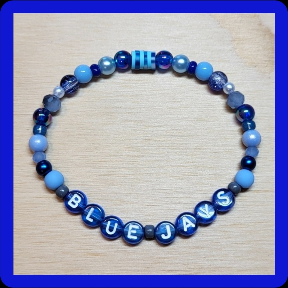 Blue Jays Friendship Bracelet, Size 7.5"